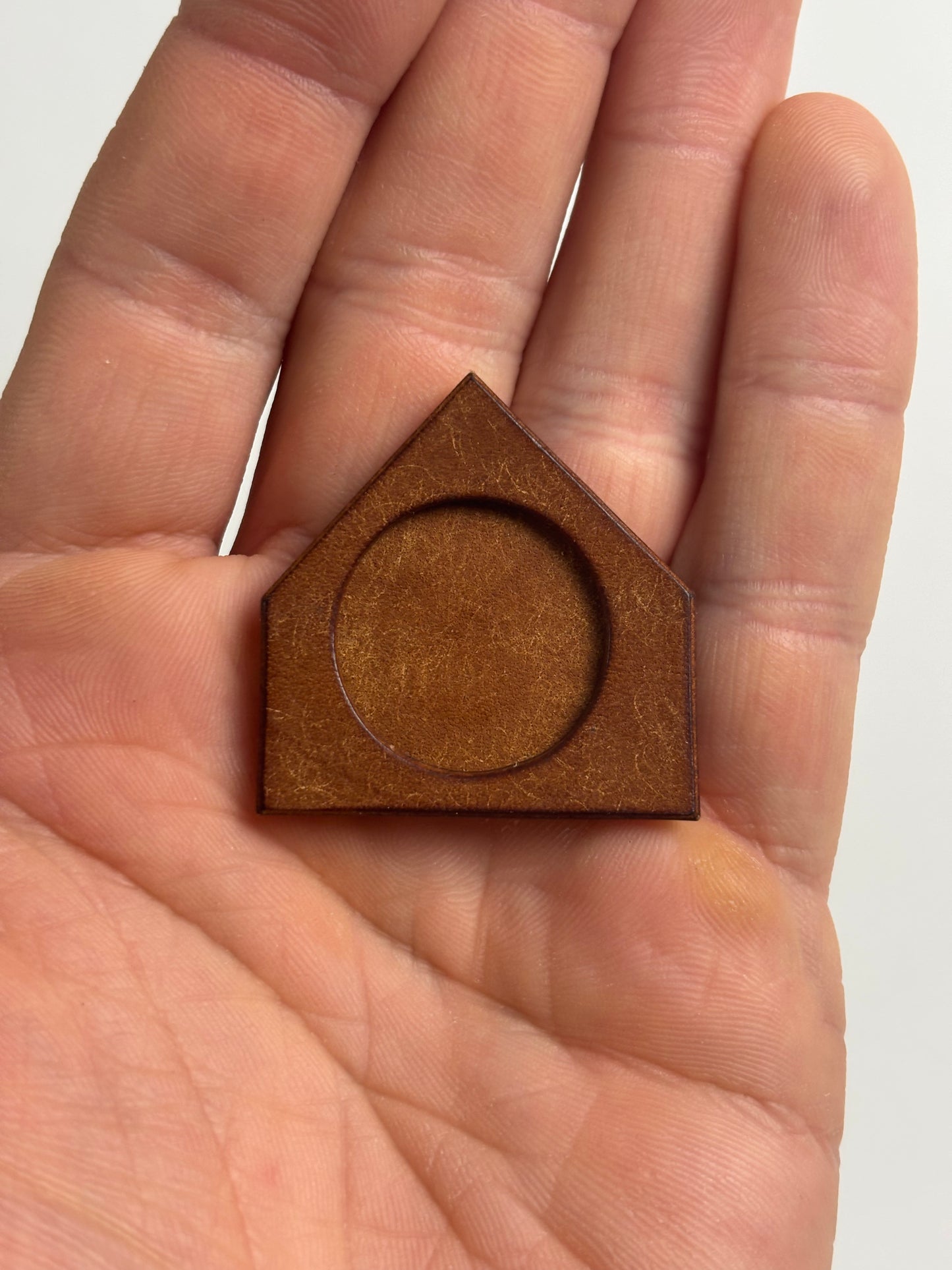 Hand stitched leather baseball